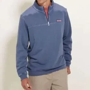 Vineyard Vines Blue Quarter Zip Shep Shirt Pullover
