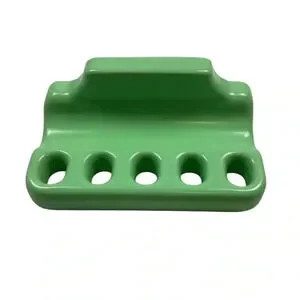 Vintage 1940/50s green porcelain ceramic toothbrush holder