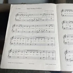 Vintage 1941 That Turkey Gobbler Piano Solo Louise E Stairs