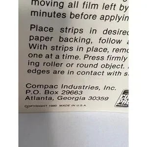 Vintage 1980 Compac Safe T Strips NonSlip Applique For Tub NIP