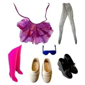 Vintage 1980s 9-Piece Barbie Doll Clothes / Accessories Vintage 1980s 9-Piece Barbie Doll Clothes / Accessories