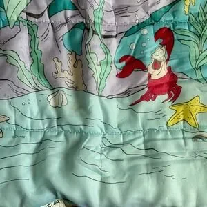 Vintage 1990 Disney's The Little Mermaid Sleeping Bag Ariel Flounder