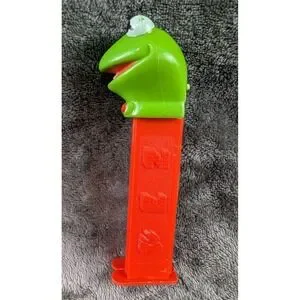 Vintage 1991 Muppets Kermit The Frog PEZ Dispenser Red Stem Hungary