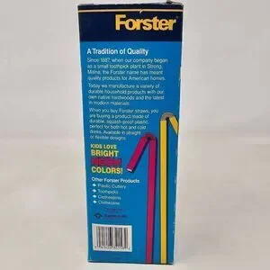 VINTAGE 1998 DIAMOND FORSTER 100 FLEXIBLE NEON PLASTIC STRAWS PARTY NOS BENDY