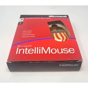 Vintage 1999 Microsoft Intellimouse RARE American Flag Print Tested And Working