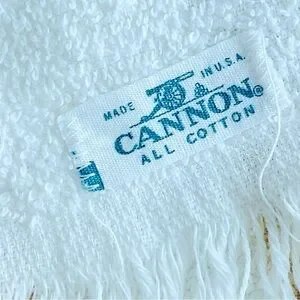 Vintage 70's Cannon Schaefer Beer Can Cotton Fringe Bath Beach Towel