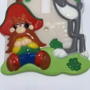 Vintage 70's Looney Tunes Bugs Bunny & Friends 3D Light Switch Cover Plate
