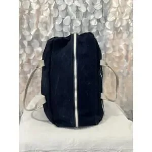 Vintage 80’s Canvas Boat Duffle Bag Navy HEAVY Large Clean Made In USA