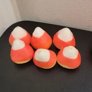 Vintage 80s Lot Of 6 Halloween 2" inch‎ Candy Corn Candles Unburned
