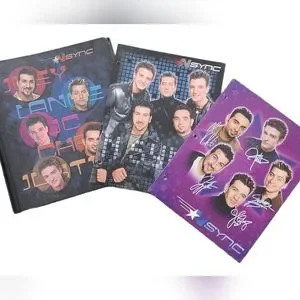 Vintage 90's INSYNC Three Ring Binder W/ 3 Folders Vintage 90's INSYNC Three Ring Binder W/ 3 Folders