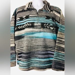 VINTAGE 90’s KUTA LINES Mens Pullover Poncho Sweater Longsleeve Surf Sweater XL