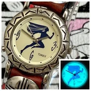 Vintage 90s Disney X Timex Pocahontas Watch with Backlight and Concho Band