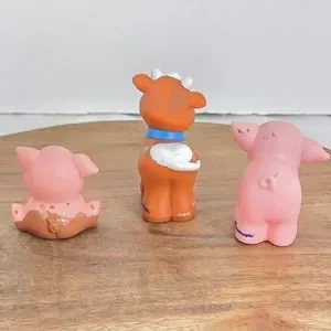 Vintage 90s‎ Fisher Price Little People Farm Animals Cow And Pigs 1997