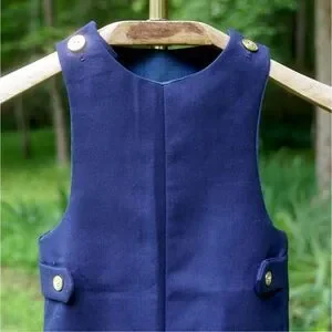Vintage 90s Good Lad Boys Navy Blue Nautical Romper