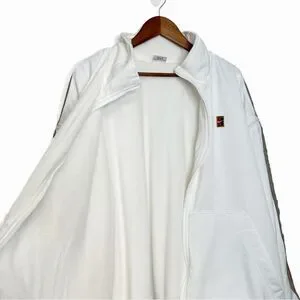 Vintage 90s Nike Court Challenge Full Zip Jacket White Stripe Size XXL