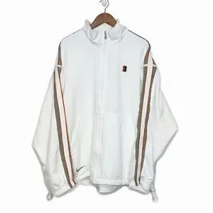 Vintage 90s Nike Court Challenge Full Zip Jacket White Stripe Size XXL