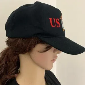Vintage 90s USMC Bulldog Embroidered US Marines Strapback Dad Hat Milita…