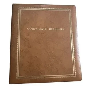 Vintage All-State Legal Supply Co. Brown Corporate Records Binder Slip Cover Box