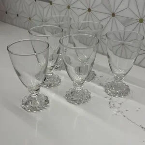Vintage Anchor Hocking Berwick Boopie Juice/Wine 5oz Glasses Set Of 6
