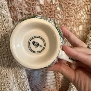 Vintage Anthropologie Colorful Patterned Ceramic Mug
