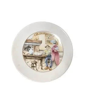 Vintage Apilco France Plates Featuring Chesee Set of 6