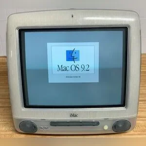 Vintage Apple IMac G3 M5521 Graphite Power PC 600MHz 128MB RAM 30GB HDD Tested