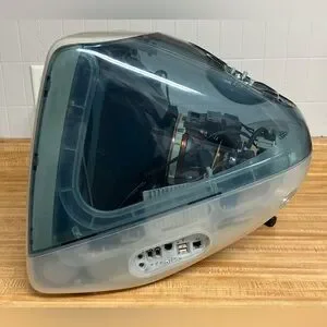 Vintage Apple IMac G3 M5521 Graphite Power PC 600MHz 128MB RAM 30GB HDD Tested