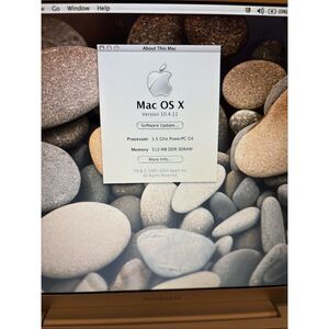 Vintage Apple PowerBook G4 12in Silver 1.67GHz 512MB RAM DDR DVD Mac OS X Laptop