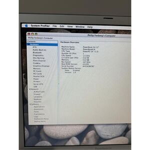 Vintage Apple PowerBook G4 12in Silver 1.67GHz 512MB RAM DDR DVD Mac OS X Laptop