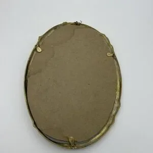 Vintage Art Nouveau Style Brass Mirror " Lady On The Lake" 11"x 8" Detailed