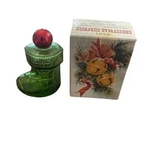 Vintage AVON Christmas Surprise Stocking Topaze Cologne 1 Fl‎ Oz EMPTY with Box