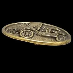Vintage Belt Buckle Brass Avon Ford Model T Car Automobile Ford Motor Company