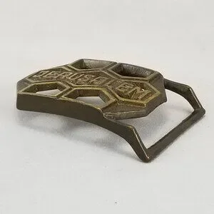 Vintage Belt Buckle Jerusalem Honeycomb Shape Gold Color