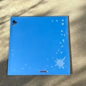 Vintage beveled mirror star starburst home decor tray