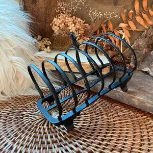 Vintage Black Metal Letter Paper Holder Desk Organizer Office Decor Slot Holder