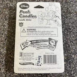VINTAGE Cake Mate Disney Winnie The Pooh Candles Candle Sticks 6 New Sealed