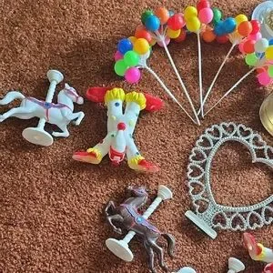 Vintage Cake Toppers 70s 80s Set