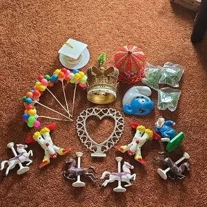 Vintage Cake Toppers 70s 80s Set