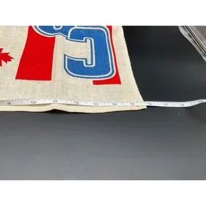 Vintage Canada Linen Towel Red Maple Leaf Stripes 26"x16" Poland Textilimport