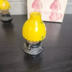 Vintage CAPE COD Miniature Cast Iron Oil Lamp Salt And Pepper Shakers