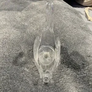 Vintage Cavan Ireland Crystal Swan Candy Dish