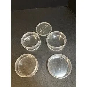 Vintage Clear Plastic Stackable Storage Container – 4 Tier Screw-Lid