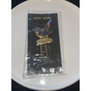 Vintage Colorful Metal Bird Book Mark New In Package