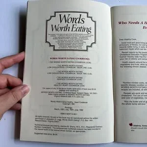 Vintage Cookbook The Words Worth Eating Heart Health Cookbook Paperback Diabetic