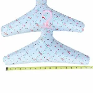 Vintage Cottagecore Inflatable Hangers 60s Poppy Rose Dainty Floral White Pink