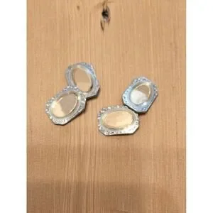 Vintage Cufflinks Gold Tone Oval Ornate Edge Wedding Formal Occasion