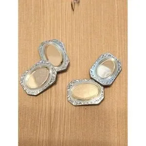 Vintage Cufflinks Gold Tone Oval Ornate Edge Wedding Formal Occasion