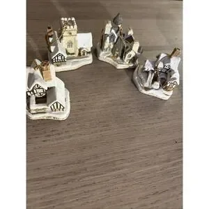 Vintage David Winter Cottages Set Of 4 Mini Cottages By John Hine Studios 2"