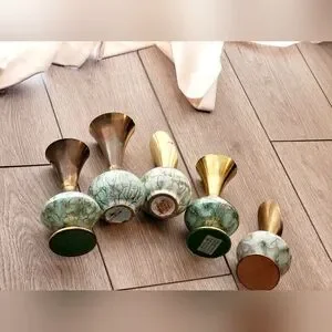 Vintage Delft Holland Vase Set Of Five