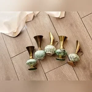 Vintage Delft Holland Vase Set Of Five